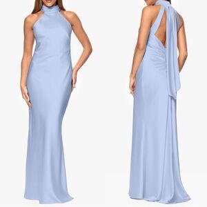 Xscape Halter Neck Satin Sheath Gown size 6